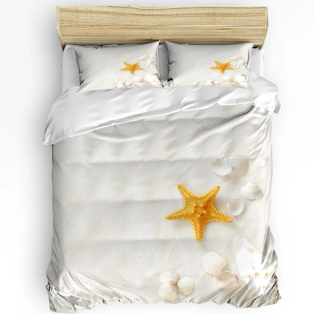 Comforter Shell Hawaii Tropical Landscape Shell Bedding Set Marine Life Theme Suitable For Children Adult Bedding