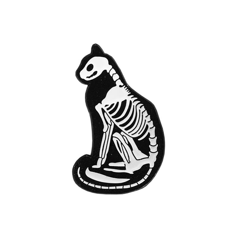 Creative Dinosaur Skeleton Badges - Triceratops & T-Rex Trendy Brooch Accessories