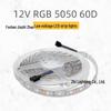 12V Low Voltage RGB LED Strip Light, 5050, 60 LEDs, Epoxy Coated, Single-Sided, Decorative
