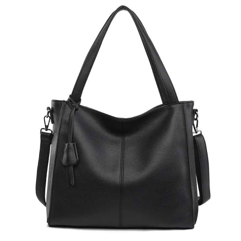 ew stylish and simple shoulder bag large-capacity soft leather high-end commuter women s messenger bag