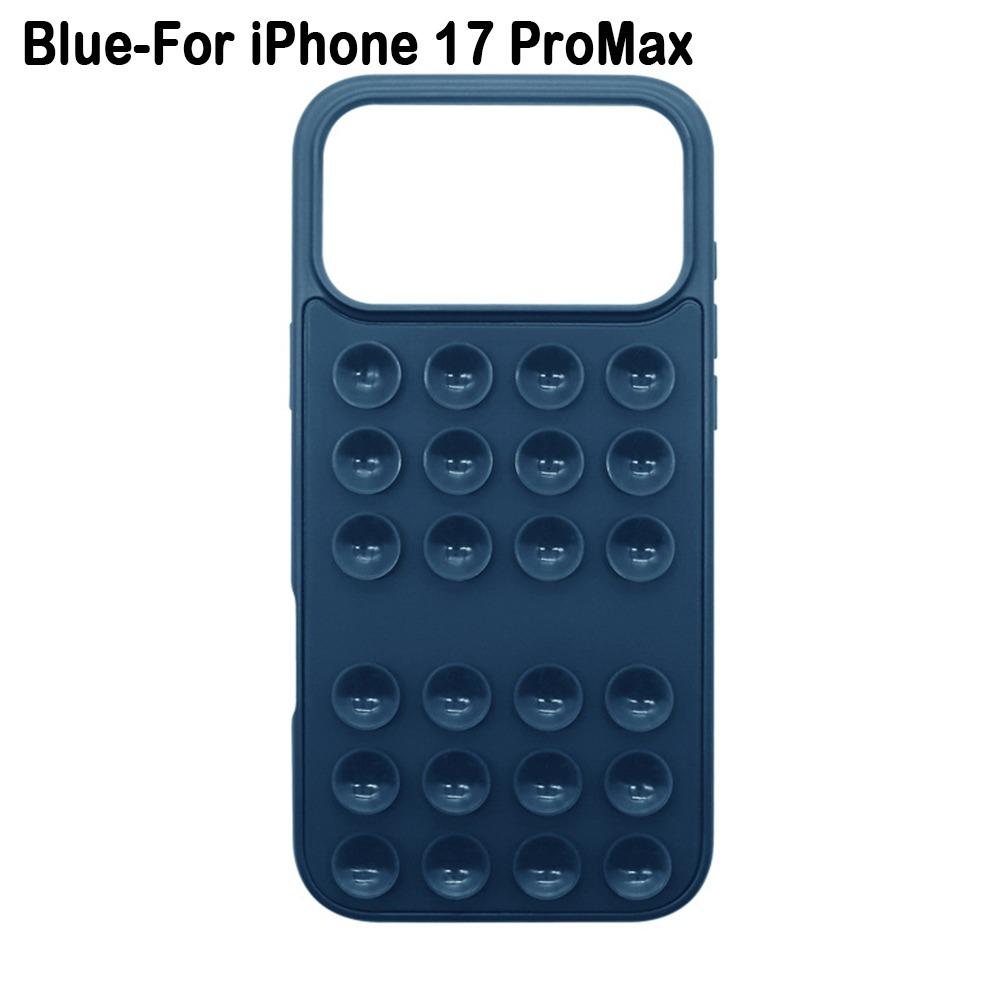 Silicone Phone Case Suction Cup Bracket Phone Protective Shell for iPhone 17/Air/17 Pro Max