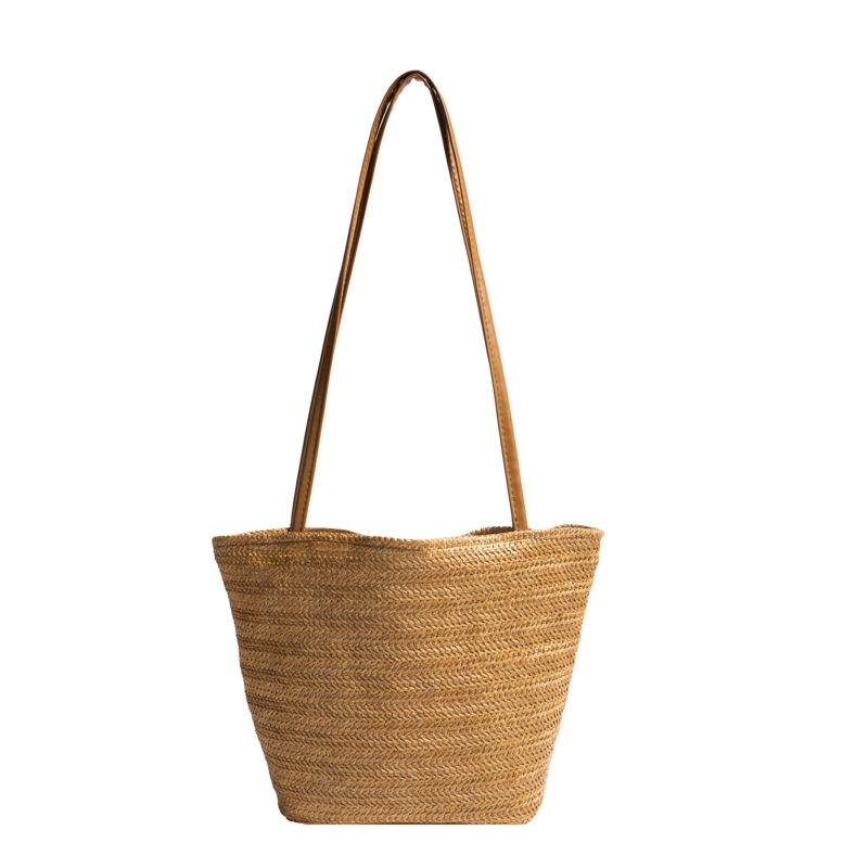 Summer Beach Totes Bag INS Style Women Handbags Casual Straw Bucket Bag  Girls