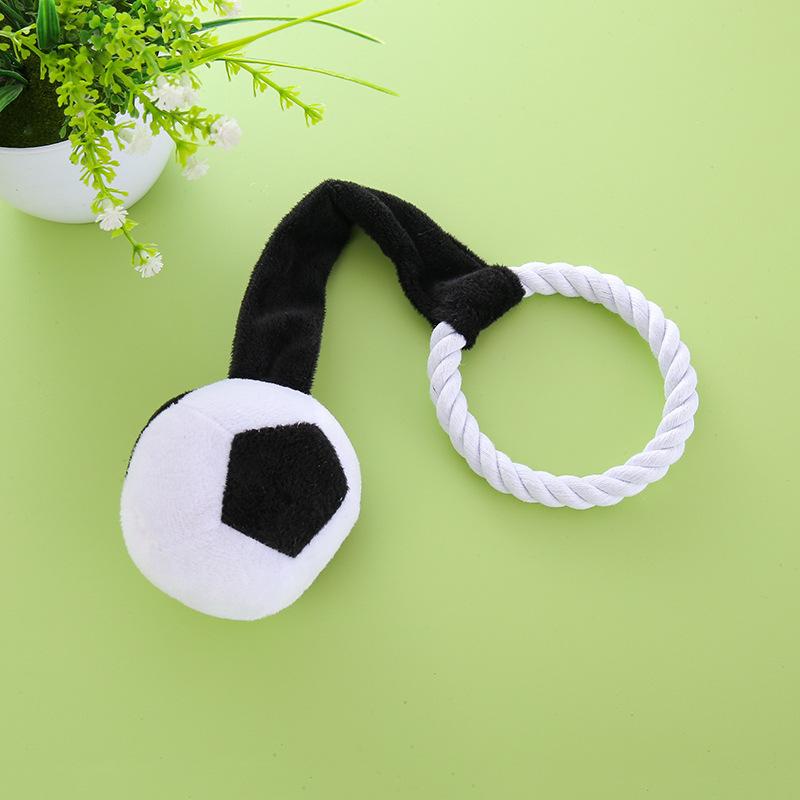 Corgi Border Collie and other small and medium-sized dog toys Bite-resistant teething rope ball toys Pet supplies