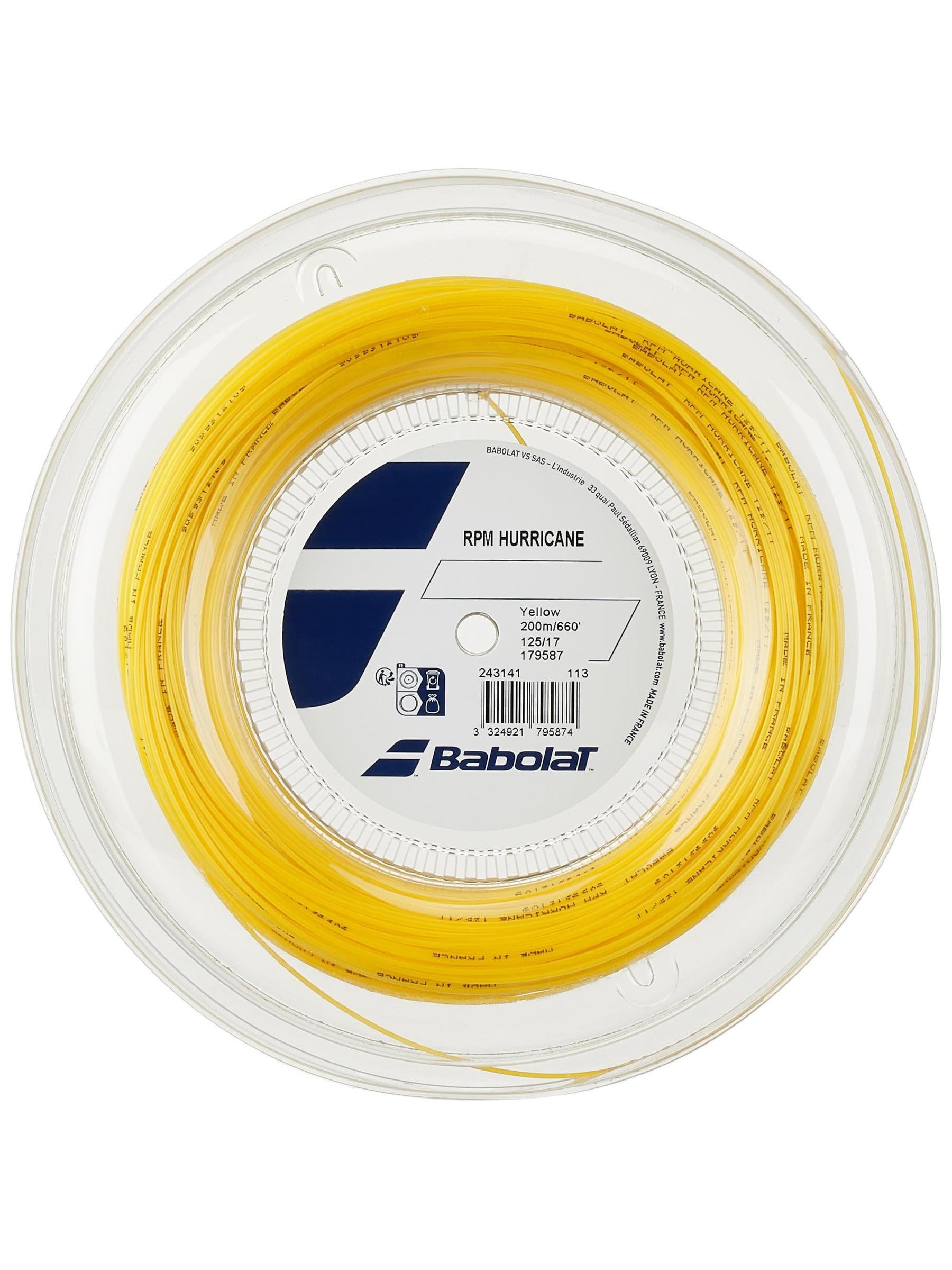 Babolat HURRICANE 200m Roll Hard Court Tennis String  RPM 120/125/130 BA243141