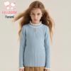 Girls' Semi-High Collar Knit Sweater