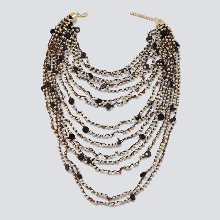 Collana di Perle Elegante Collana Multistrato con Ciondoli Gioielli da Festa Accessori per Appuntamenti Adatta a Varie Occasioni