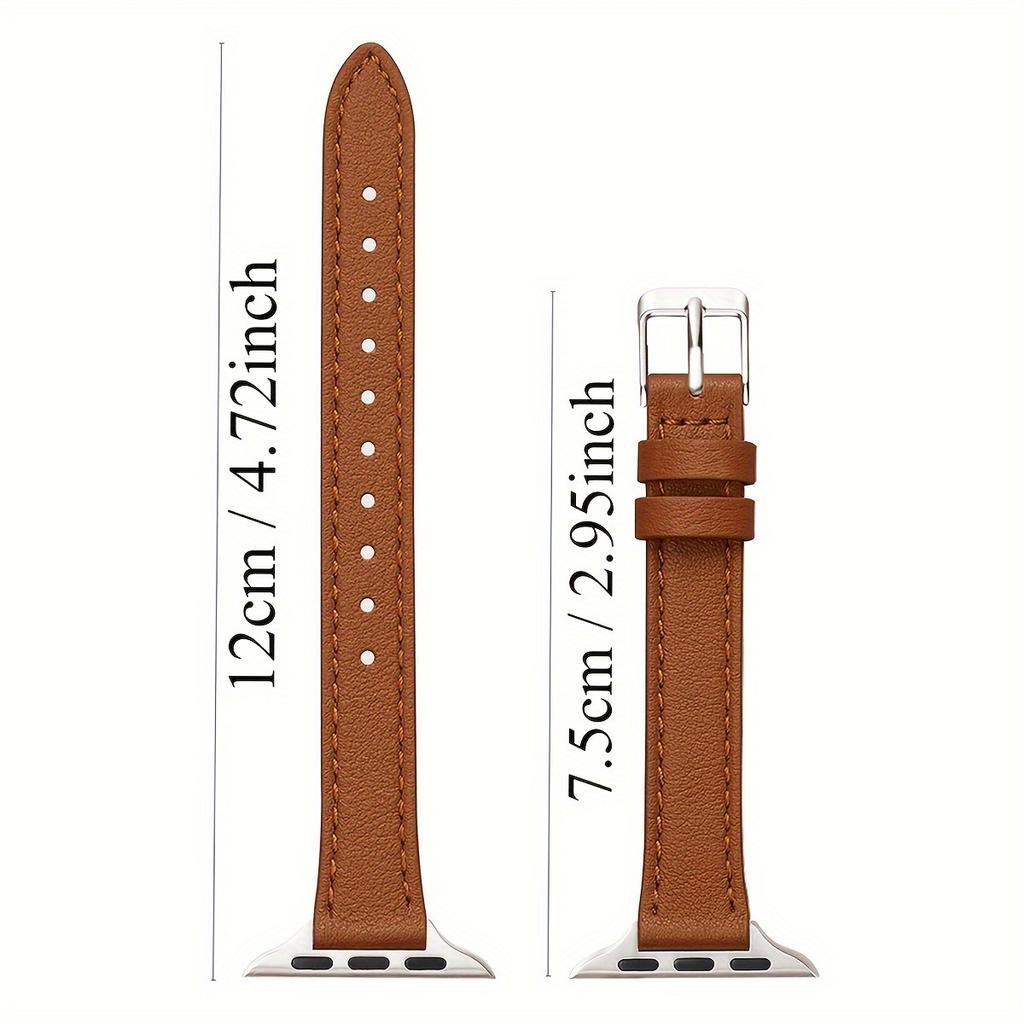 Classic Suitable for applewatch soft leather small waist strap iwatch9 retro apple watch band S7/8 thin strap/4/5/6/se generation band