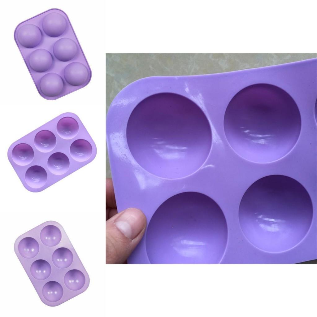 Versatile 3d 6-holes Half Ball Silicone Mold For Perfectly Shaped Chocolate And Cake Treats