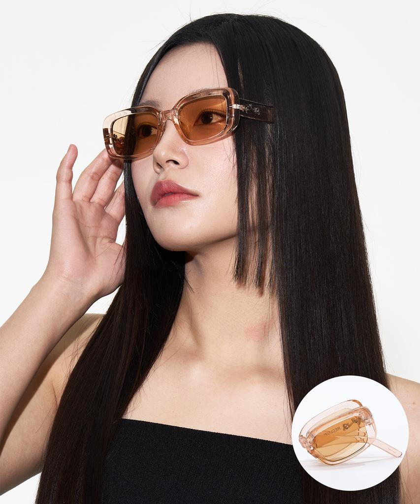 Likkeullou Rc Maye Folder Sunglasses Peach