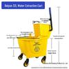 White Cloud Thickened Hands-Free Mop Bucket with Squeeze Water Extractor