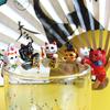Kitan Club Lucky Cat Cup Edge Figures - Set Of 6 Cute Lucky Cat Tea Friends Charming Collectible Cat Gift