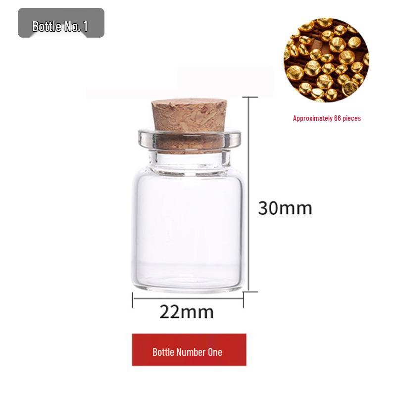 

Маленькая стеклянная бутылка Golden Bean для хранения золотых бобов