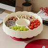 Multifunctional Red Snack Serving Tray Traditional with Lid New Year Snack Storage Box Dustproof Sealed Candy Box Party