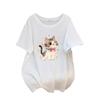 Plus Size Mid-Length Loose Slimming Short-Sleeve T-Shirt for Women (Available In Sizes 200/300/350 Jin)