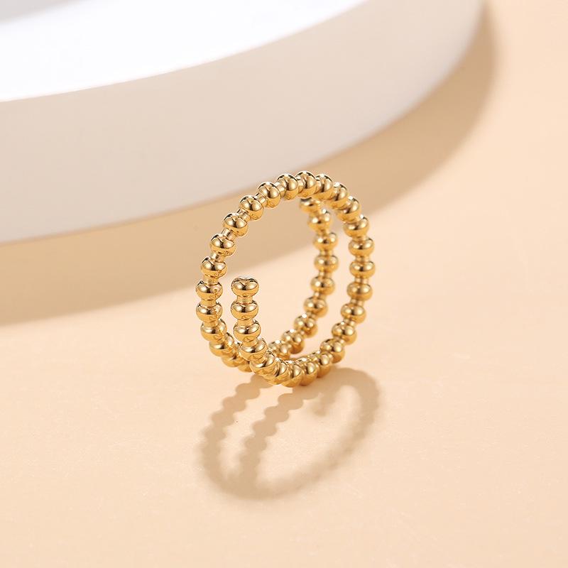 Gold Stainless Steel Women's Trendy Open Index Finger Ring