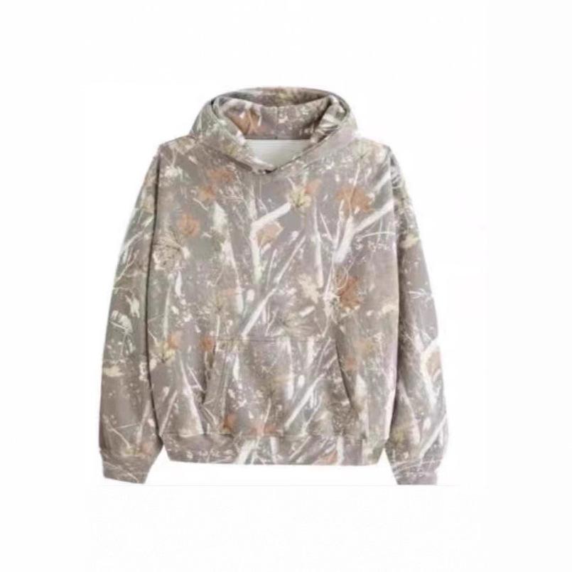 Amerikanischer Kapuzenpullover für Herbst und Winter mit Blättermotiv, Lässige Jacke für Damen und Herren