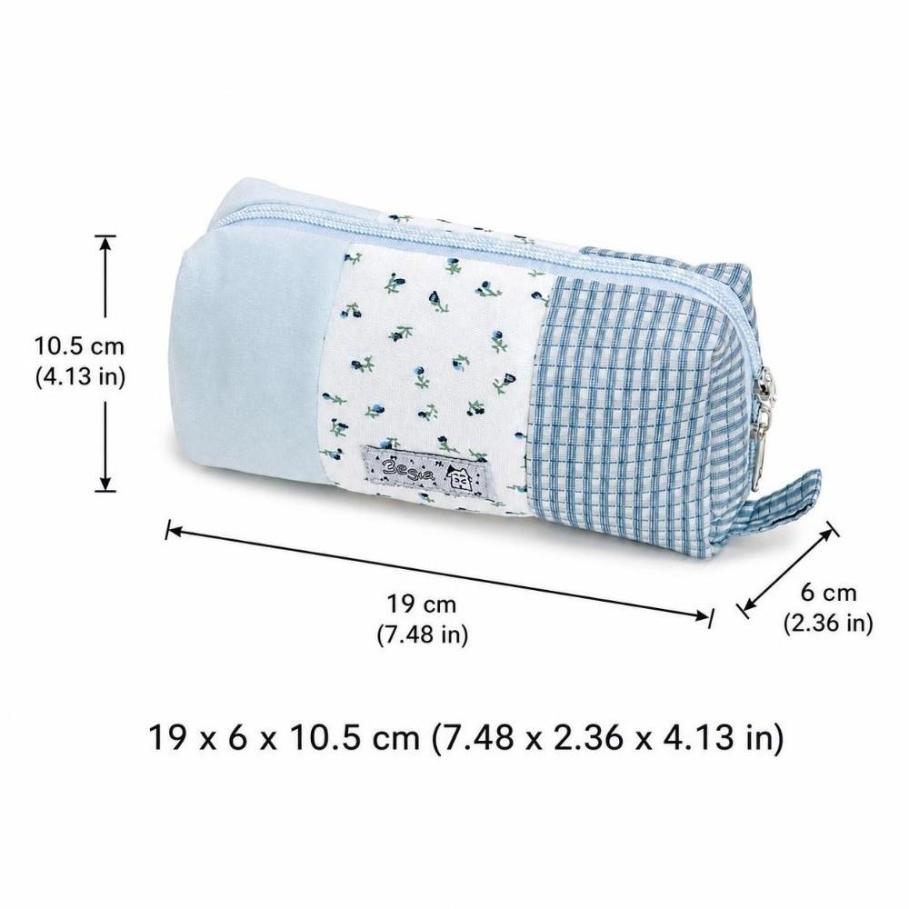 Floral Plaid Splicing Pen Bag Large Capacity Stationery Pouch Portable Pencil Case School Supplies