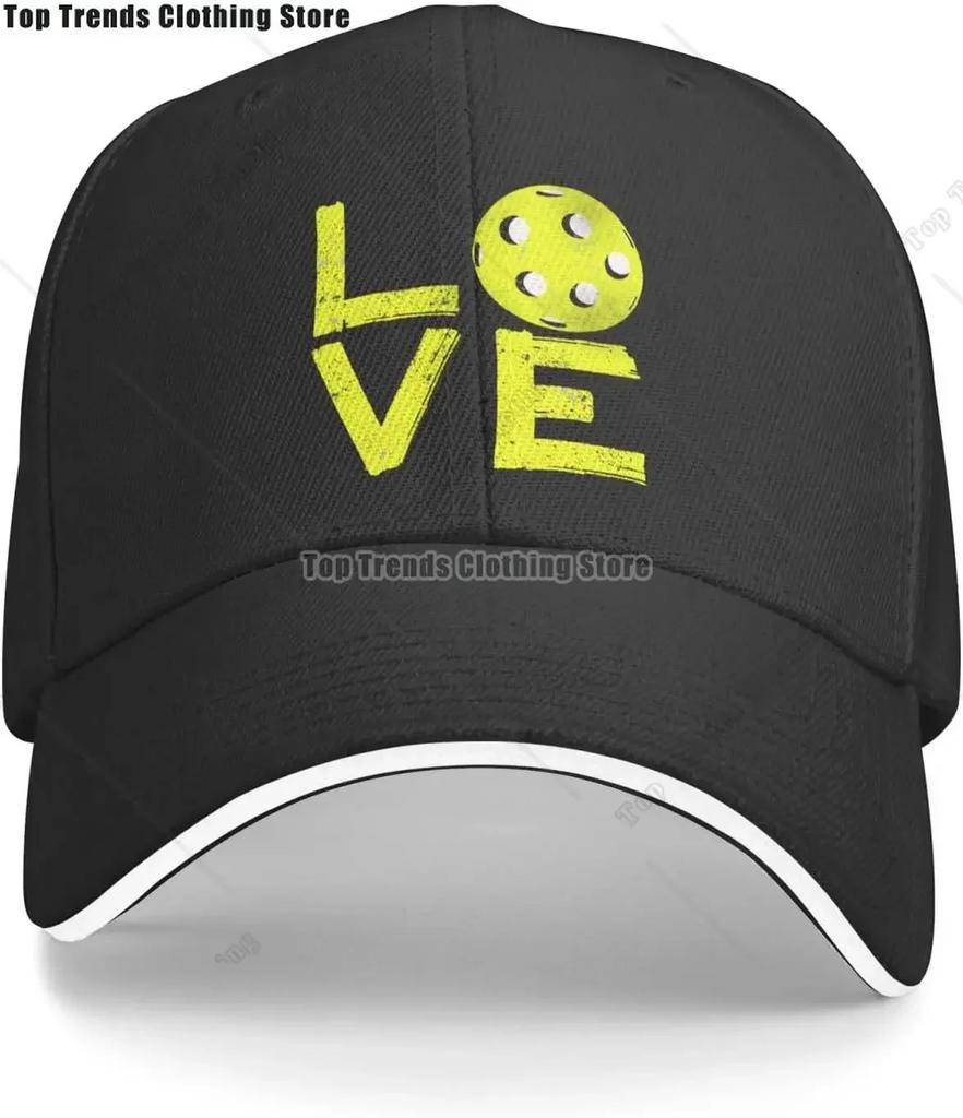 Vintage Liebe Pickleball Baseballkappe Hut für WoUnisex Unisex