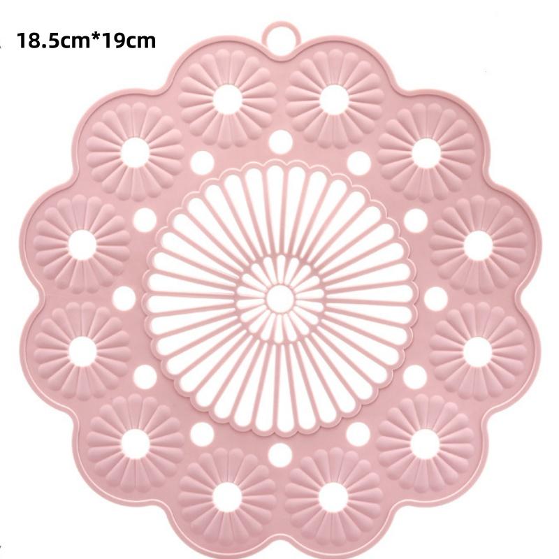 Silicone Flower Coasters Heat Insulation Anti-scald Waterproof Mats Creative Scandinavian Style Coffee Coaster Kitchen Accessory