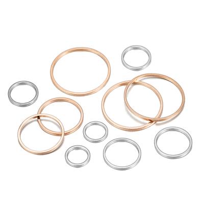 20-50pcs/lot 8-40mm Brass Closed Ring Earring Wires Hoops Pendant Connectors Rings For DIY Jewelry Making Supplies Accessories