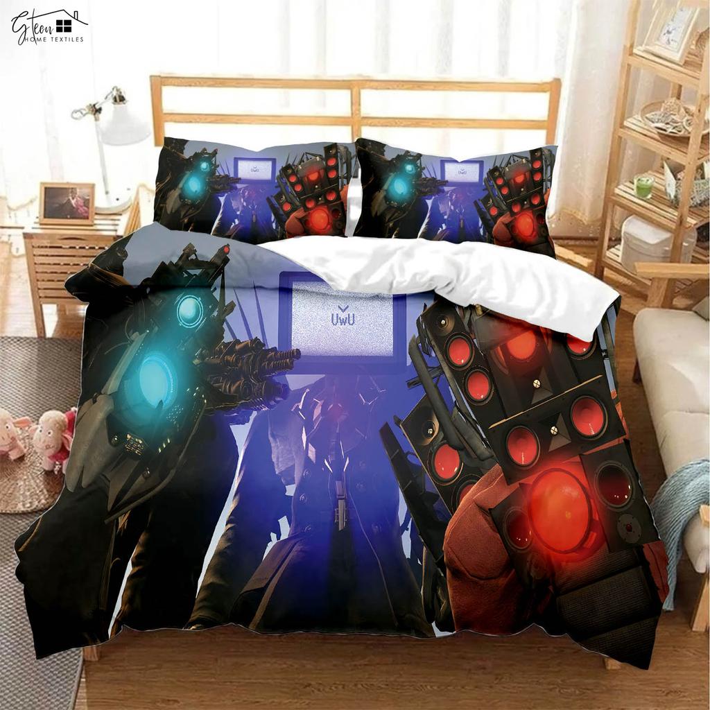 Animation Cartoon Game 3d Printing Quilt Cover Pillowcase Bedding Set Three-Piece Soft And Comfortable Duvet Cover