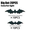Halloween 3D Black Bat Wall Stickers LED Luminous Bat Decals Scary DIY Window Wall Decor Halloween Party Haunted House Ornament
