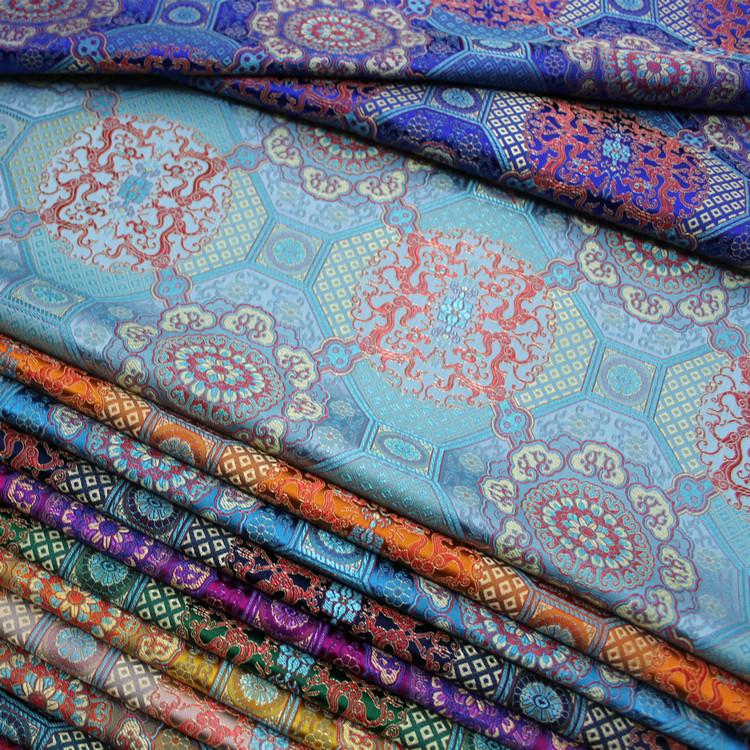 Thick Chinese Brocade Fabric With Dragon Pattern Material For Sewing 100% Polyester DIY Gift Box Sewing Packaging Cloth