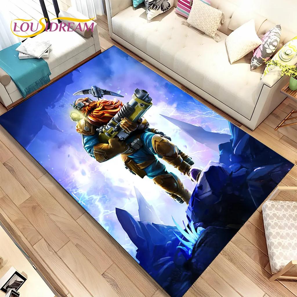 3D DRG Deep Rock Galactic Game Gamer Area Rug,Carpet Rug for Living Room Bedroom Sofa Doormat Decoration,kids Non-slip Floor Mat