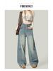 2025 New Women's High-Waist Wide-Leg Jeans - Loose, Plus Size, Floor-Length for Spring, Summer & Autumn