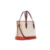 Coach Mollie Logo Print Canvas And Leather Tote Bag Women Tote Bags Off-White Red C4085-IMSQ6