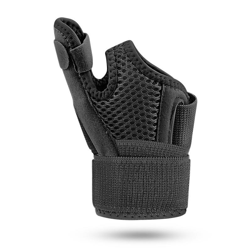 1 Pair Sports Wrist Guard Breathable Strap Fixed Thumb Guard Support Wrist Guard Tendon Sheath Velcro Pressure Gloves