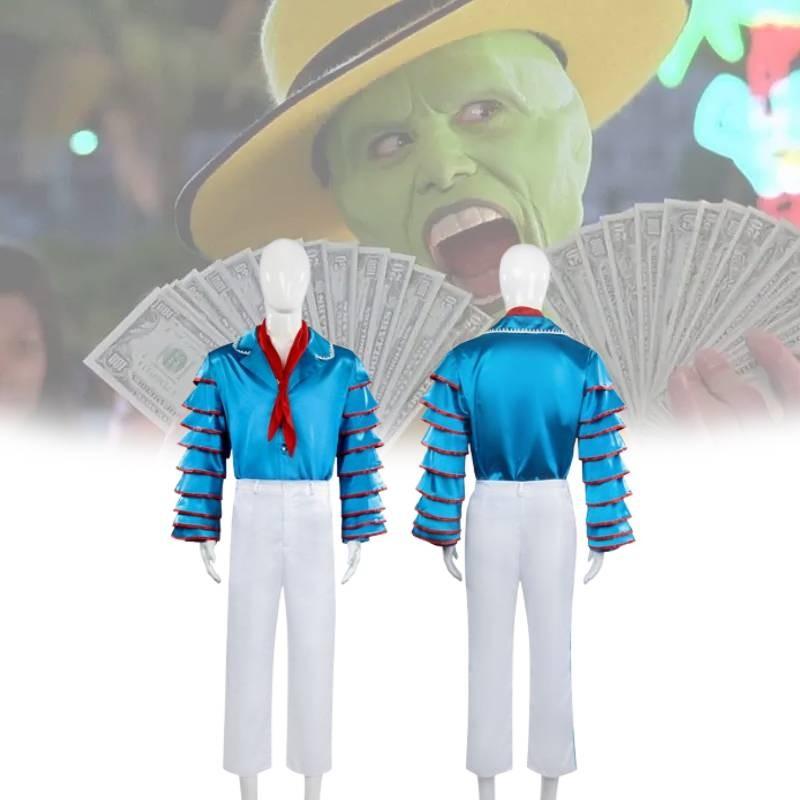 Disfraz Cosplay de La Máscara con Poliéster Spandex para Halloween y Actuaciones en Escenario