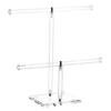 Acrylic Hairband Display Stand 2-Tier T-bar Hair Hoop Headband Hanging-Jewelry Organizer for Necklaces Bracelet Earring