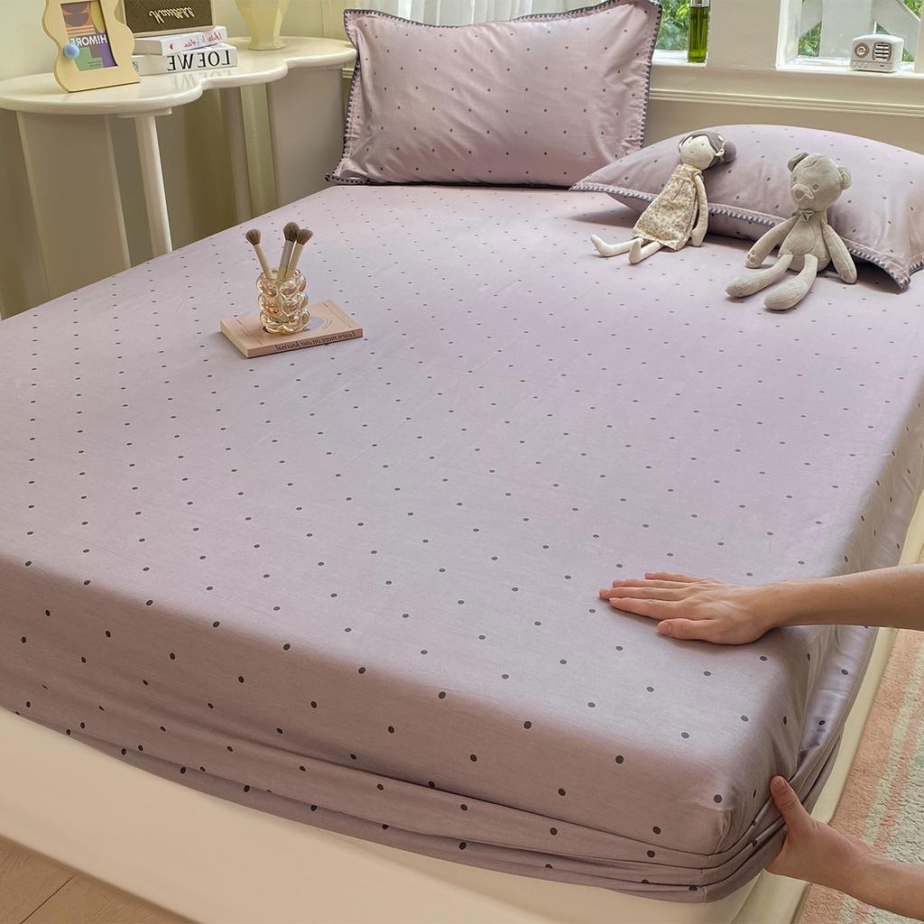 Baumwoll-Spannbettlaken mit Gummibändern Rutschfest Verstellbarer Matratzenschoner Pflanzen Blumen Gedruckt für Doppel- King- Queen-Bett