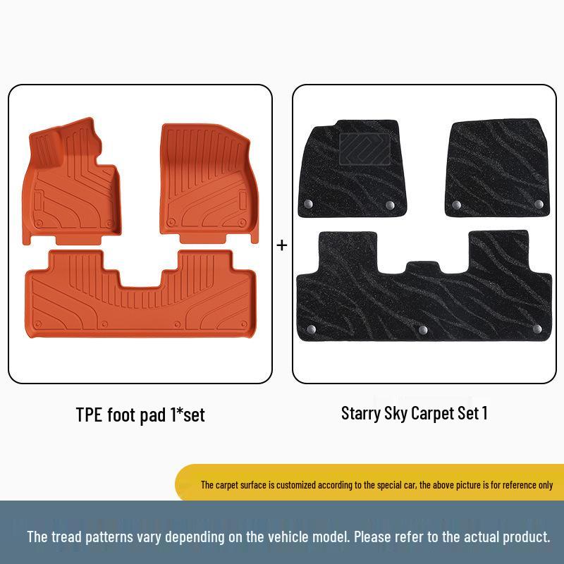 Li Auto L6 Trunk Mat & Backrest Pad - Three-Row Seat TPE Modification Accessories