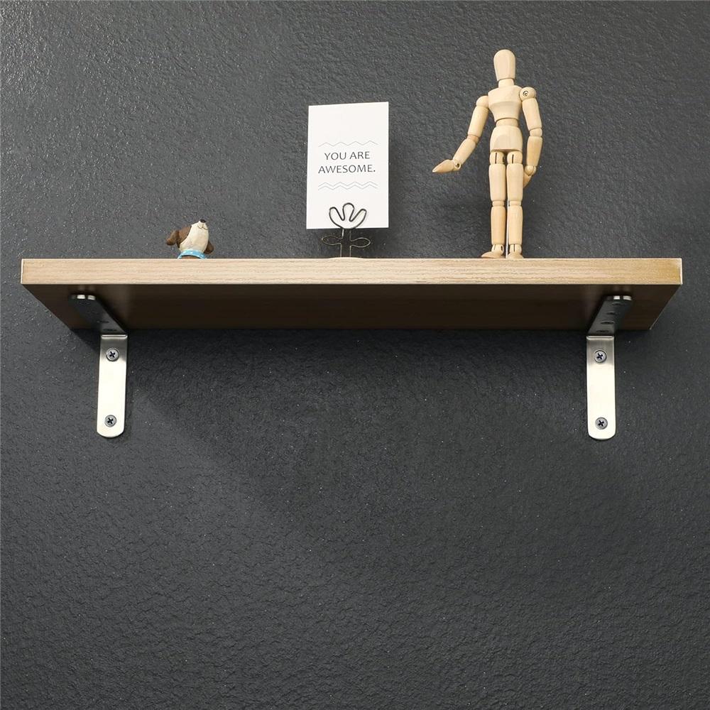 4 Heavy-duty Shelf Brackets, 4 Mm Thick, Suitable For Wall Mounting Shelves, 90-degree Angle Brackets, Suitable For Wood, Dimensions 150 Mm × 100 Mm