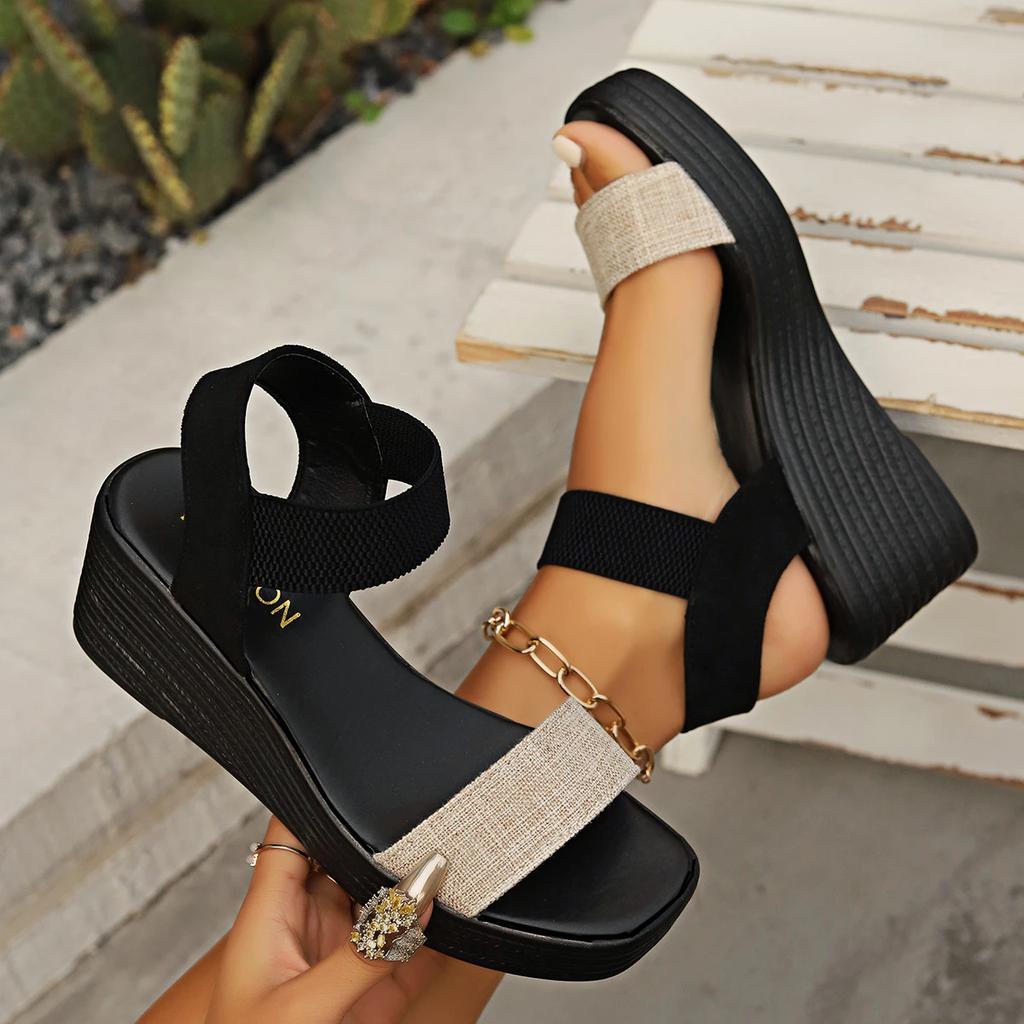 Fashion Women Sandals Summer Wedges Platform Fashion Sandals Women Fish Mouth Rome Elegant Casual Plus Size Woman Shoes Zapatos De Mujer