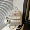 Schoolbag high-end sense large-capacity cartoon backpack bag female 1011 new travel backpack college student class schoolbag