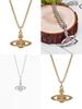 Ouyang Nana's Exclusive Saturn Necklace High-end Alloy Material With Lock Collar Chain