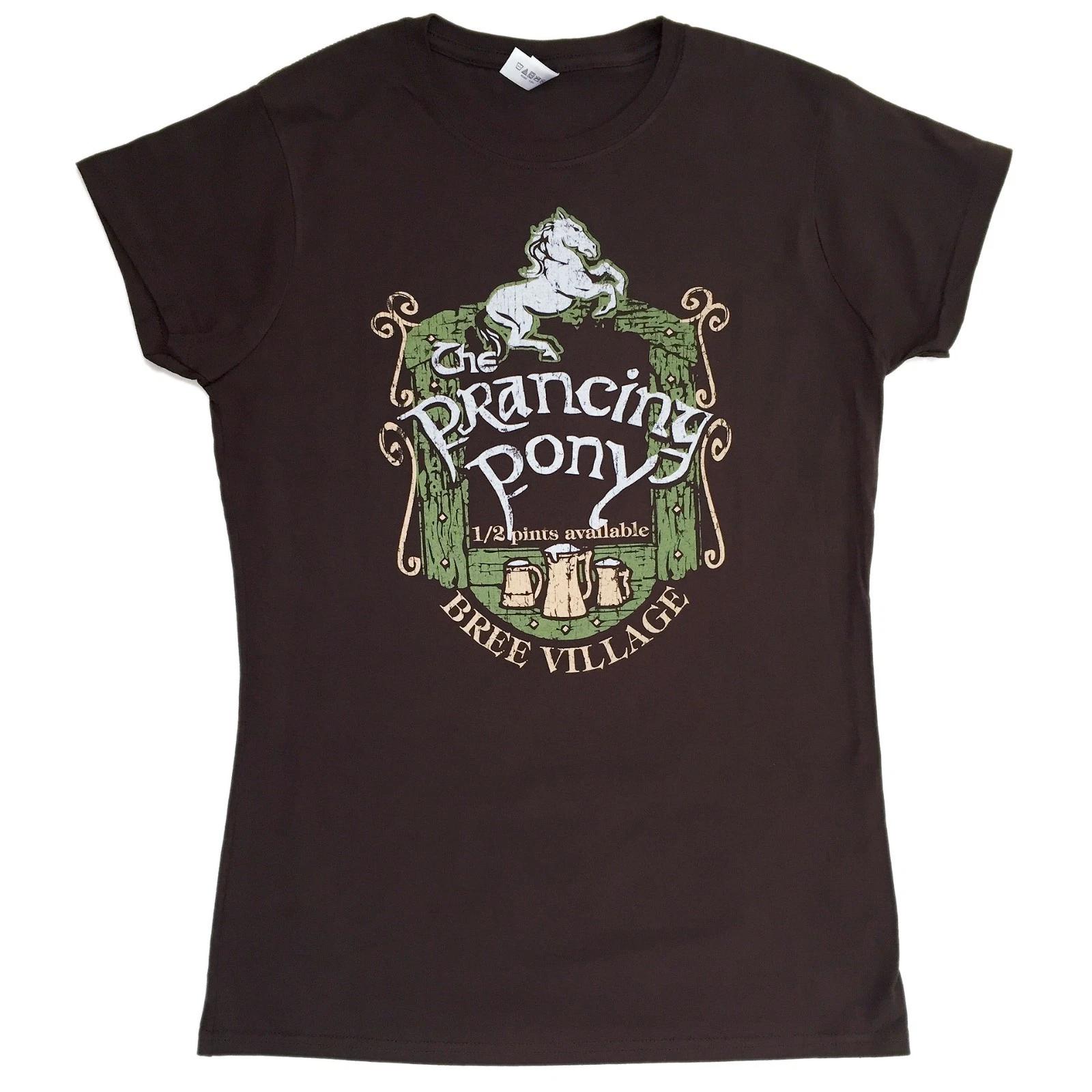 

TOLKIEN Lord of the rings inspired Ladies T-shirt Prancing Pony S - 2XL XL