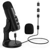 Mikrofon ZealSound USB, kondenzátorový mikrofon, mikrofon ASMR, stolní mikrofon, telefonní mikrofon, jednosměrný, s funkcí Echo, pro