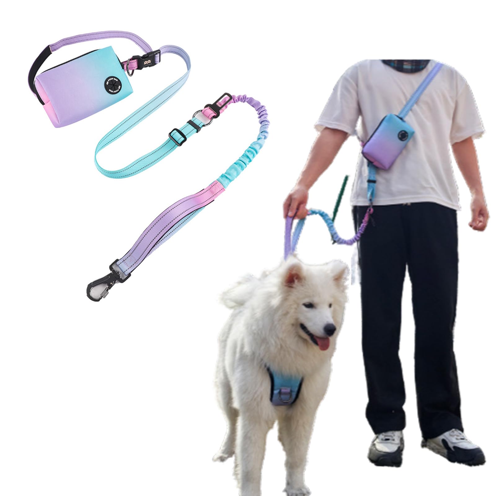 

Homie Pettie Multifunctional Dog Shoulder Crossbody Car Adjustable Length 30cm Shock 3M Reflective Gradient High Long and Short for Large and Medium