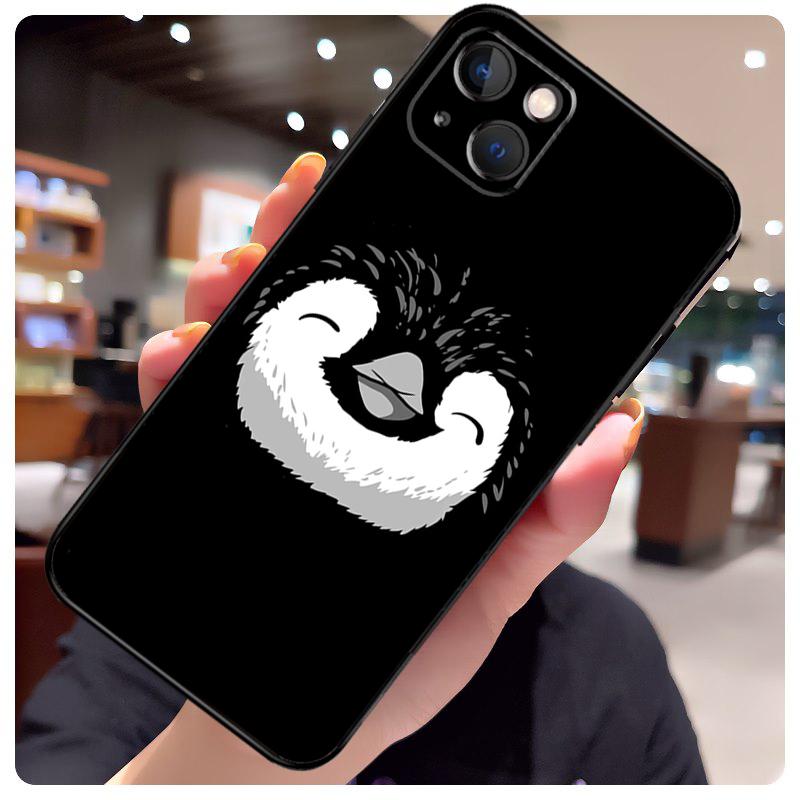 Cute Lovely Penguin Case For iPhone 16 Pro Max 14 13 12 11 15 17 Pro Max mini 15 16 Plus 16e 17 Air Phone Cover