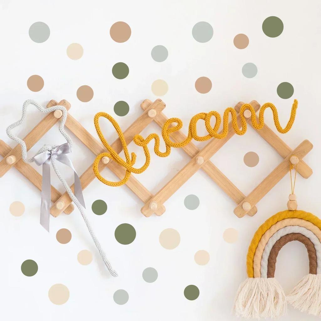 3PCS Coloreful Dots Removable Waterproof Wall Stickers for Kids Room Children's Room Decor Bedroom Living Room Home Decoration