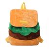 Adorable Plush Hamburger Backpack For Spring 2023 Trendy Casual Style With Large Capacity