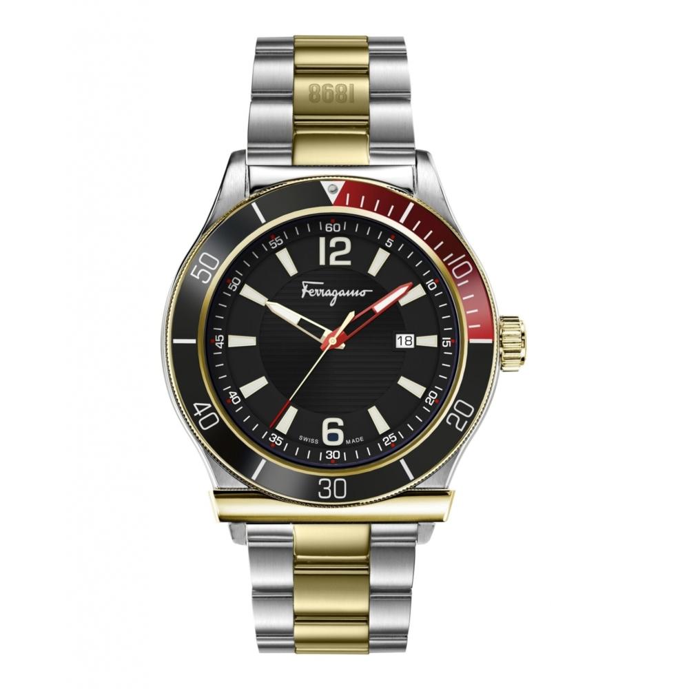

Salvatore Ferragamo 1898 Sport Bracelet Watch two tone two tone black