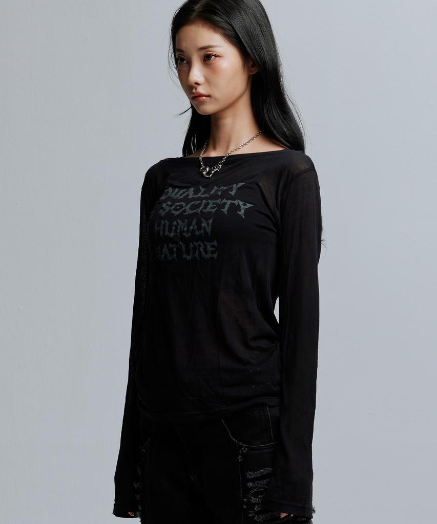 Garter Gallery Human Nature Sheer Mesh Top_Bk