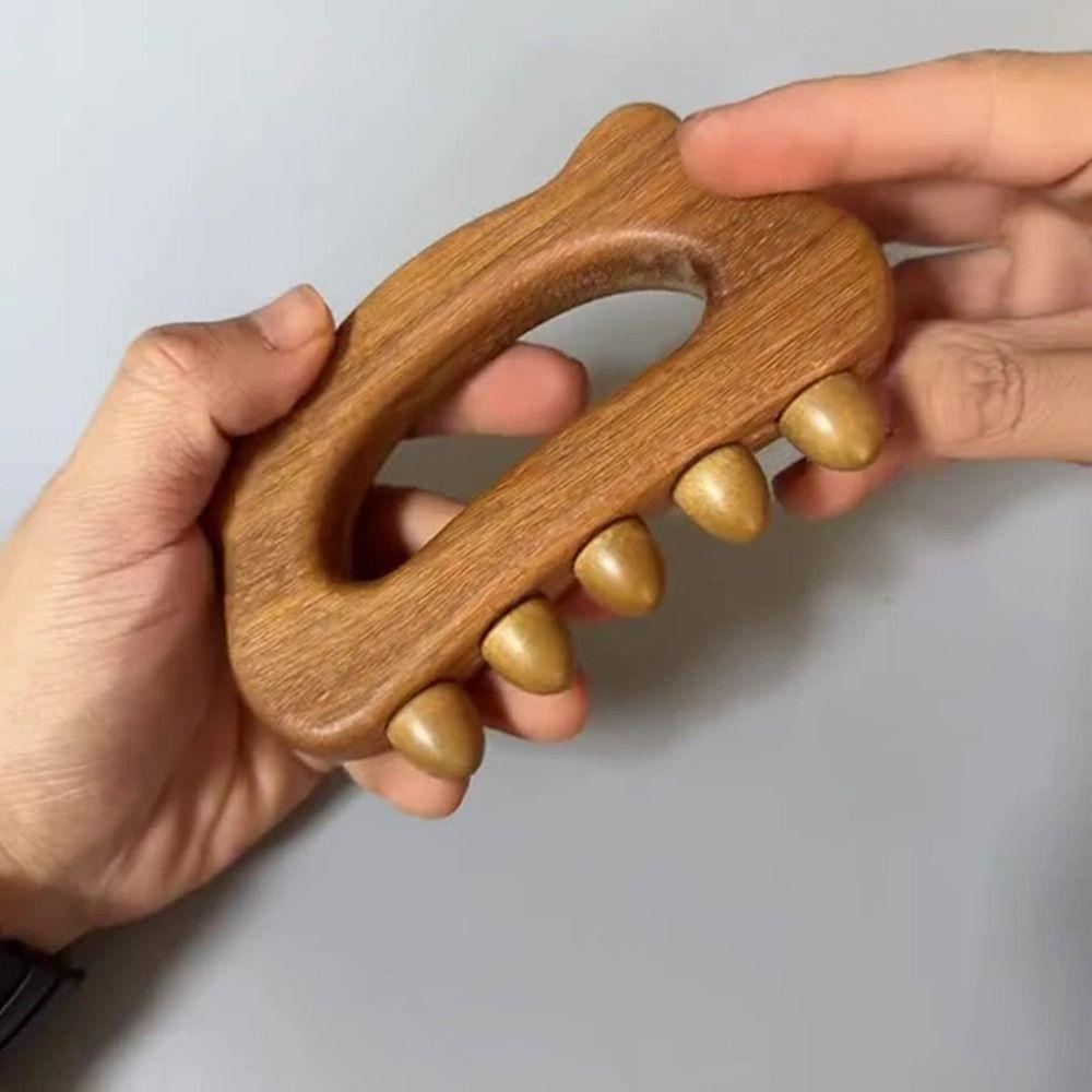 Comfortable Grip Wooden Meridian Brush Multi-purpose Body Sculpting Tool  Lymphatic Drainage