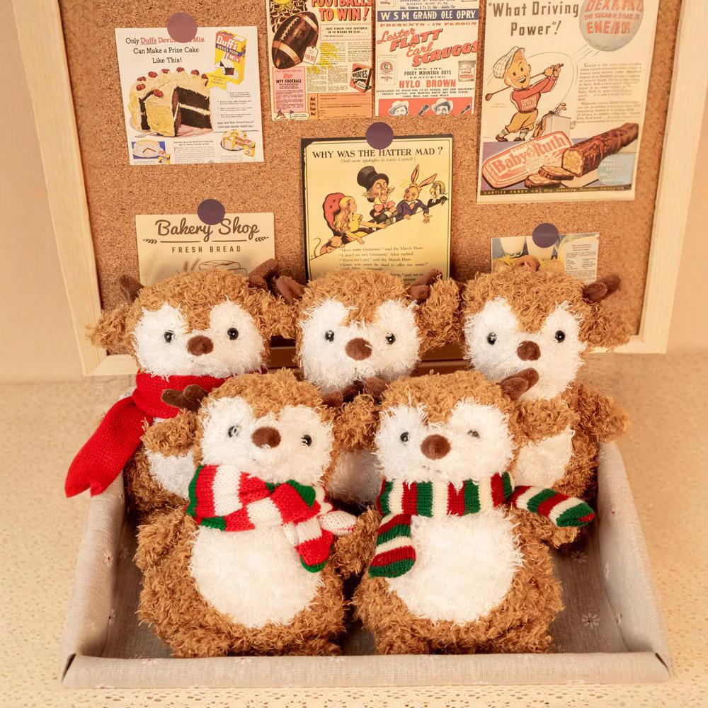2024 Christmas Reindeer Scarf & Holiday Figurine Gift