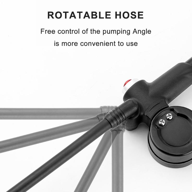 High Pressure Shock Pumps for Front Fork Rear Suspension 300PSI Air Pumps with Gauge Small Pumps Inflator for Road Bike